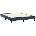 vidaXL Sommier à lattes de lit et matelas Bleu foncé 140x200cm Velours