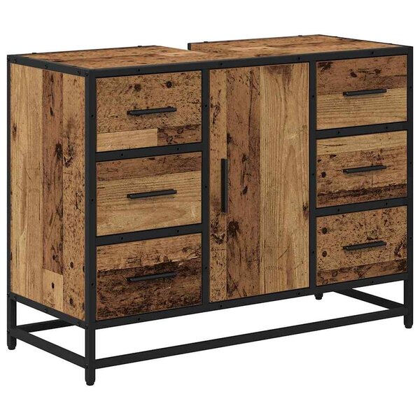 vidaXL Meuble de Lavabo de Salle de Bain Bois ancien 80 x 33 x 60 cm