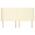vidaXL Tête de lit avec oreilles Crème 163x16x118/128 cm Similicuir