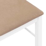 vidaXL Chaises à manger coussins 2 Pièces blanc bois massif caoutchouc