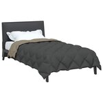 vidaXL Duvet d'hiver Gris clair et anthracite 220 x 155 cm Microfibre