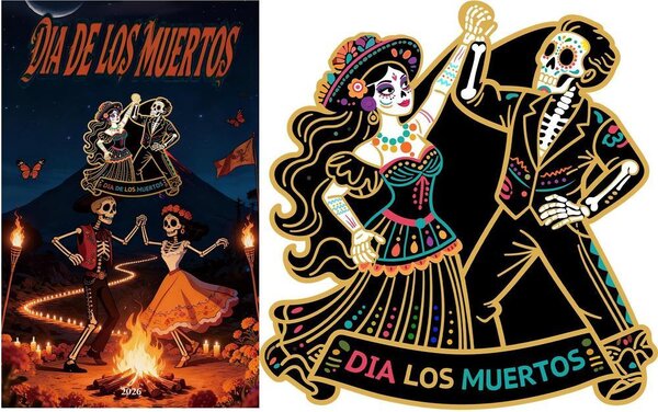 Pièce de monnaie en Or 12 Dollars g 0.031 (1/1000 oz) Millésime 2026 DIA DE LOS MUERTOS (PRÉCOMMANDE)