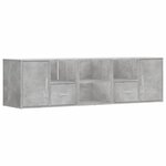 vidaXL Armoire d'angle gris béton 160x40x45 cm bois d’ingénierie
