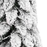 vidaXL Sapin de Noël artificiel pré-éclairé avec 60 LED/neige floquée