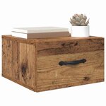 vidaXL Cabinet de chevet avec tiroir 2 Pièces Bois ancien 35 x 35 x 20 cm