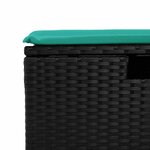 vidaXL Salon de jardin 6 Pièces avec coussins noir résine tressée