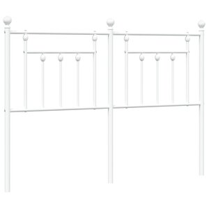 vidaXL Tête de lit métal blanc 150 cm