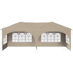 vidaXL Tente de fête pop-up 575 x 288 x 245 cm Crème Tissu Oxford