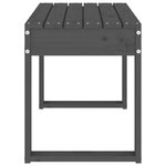 vidaXL Banc de jardin gris 80x38x45 cm bois massif de pin