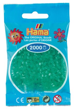 2 000 perles mini (petites perles Ø2 5 mm) vert transparent