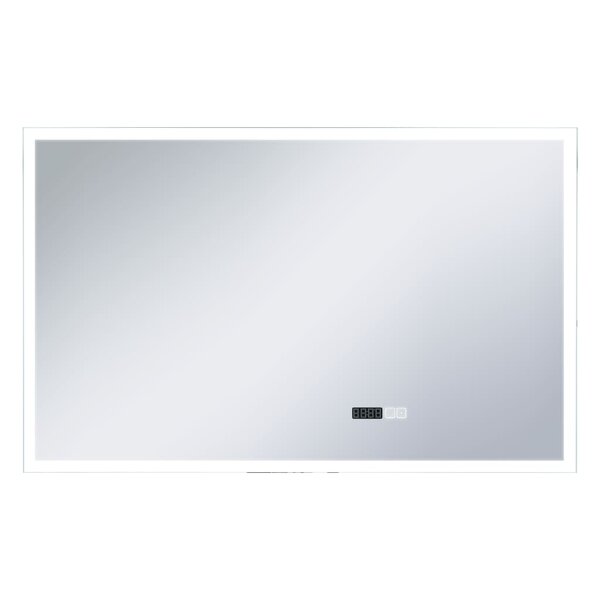 vidaXL Miroir à LED et capteur tactile et affichage d'heure 100x60 cm