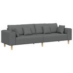 Sofa en tissu avec coussin Gris foncé 208 cm tissu