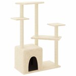 vidaXL Arbre à chat avec griffoirs en sisal crème 107 5 cm