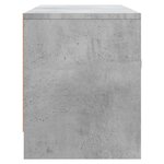 vidaXL Meuble TV gris béton 102x30x37 5 cm bois d'ingénierie