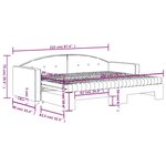vidaXL Lit de jour avec gigogne et matelas vert foncé 80x200cm velours
