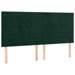 vidaXL Tête de lit Vert foncé 160x5x118/128 cm Velours