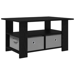 vidaXL Table basse Chêne noir 77 x 55 x 42 cm Bois d'ingénierie