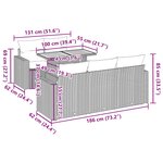 vidaXL Salon de jardin avec coussins 6 Pièces beige résine tressée