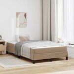 vidaXL Cadre de lit avec matelas Cappuccino 120 x 190 cm tissu