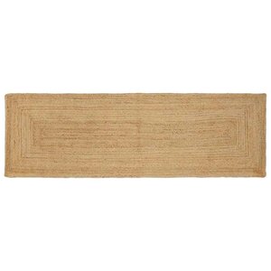vidaXL Tapis de zone Beige 80 x 250 cm Jute