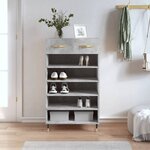 vidaXL Armoire à chaussures gris béton 60x35x105 cm bois d'ingénierie