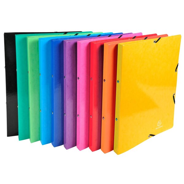 Classeur À Élastiques 4 Anneaux 15mm Iderama - A4 - Couleurs Assorties - X 20 - Exacompta