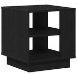 Table basse vidaXL Noir Chêne 40x40x43 cm Bois d'ingénierie