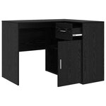 vidaXL Bureau d'angle avec tiroir 2 Pièces Chêne noir 102 x 50 x 75 cm