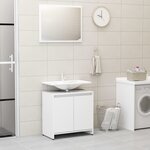 vidaXL Ensemble de meubles de bain 3 Pièces Blanc Bois d'ingénierie