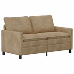 vidaXL Ensemble de Canapés 2 Pièces Taupe Polyester