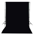 Vidaxl toile de fond coton noir 300 x 300 cm