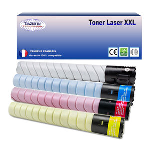 Lot de 4 toner compatibles avec ricoh aficio mpc2011sp  mpc2503sp  mpc2503zsp  mpc2504sp  (noir+couleur)   - t3azur