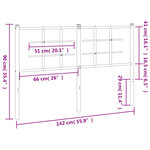vidaXL Tête de lit métal blanc 135 cm