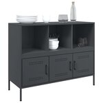 vidaXL Buffet anthracite 100 5x39x79 cm acier