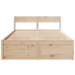 vidaXL Cadre de lit sans matelas 140x190 cm bois de pin massif
