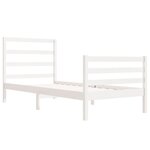 vidaXL Cadre de lit Blanc Bois de pin massif 90x190 cm Simple
