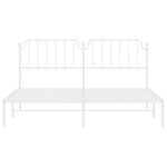 vidaXL Cadre de lit métal sans matelas et tête de lit blanc 180x200 cm