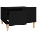 vidaXL Table basse noir 55x55x36 5 cm bois d'ingénierie