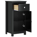 vidaXL Armoire de salle de bain BERG noir 40x34x80 cm pin massif