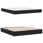 vidaXL Lit avec rangement et matelas Noir 180 x 200 cm Polyester