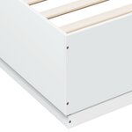 vidaXL Cadre de lit avec LED sans matelas blanc 160x200 cm