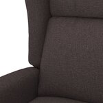 vidaXL Fauteuil de massage Marron foncé Tissu