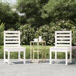vidaXL Chaises de jardin lot de 2 blanc 50x48x91 5 cm bois massif pin
