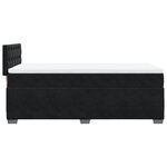vidaXL Sommier à lattes de lit et matelas Noir 80x200 cm Velours