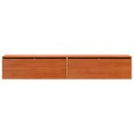 vidaXL Cabinets muraux avec porte 2 Pièces Marron cire 100 x 30 x 35 cm