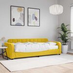 vidaXL Lit de jour avec matelas jaune 80x200 cm velours