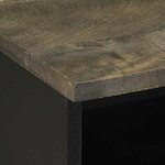 vidaXL Tables de chevet 2 Pièces noir 40x33x46 cm bois de manguier solide