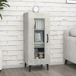vidaXL Buffet Gris béton 34 5x34x90 cm Bois d'ingénierie