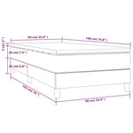 vidaXL Sommier à lattes de lit avec matelas Bleu foncé 90x190 cm