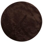 vidaXL Tapis de surface Rond HUARTE Marron Ø 120 CM Polyester